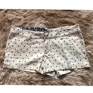 Volcom off white polka dot shorts